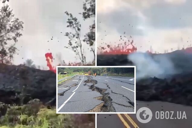 На Гаваях стався землетрус, який спровокував нові викиди вулкана Кілауеа. Відео 