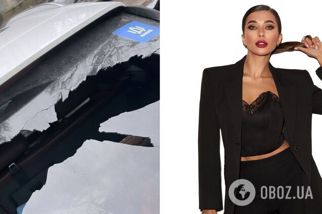 Автомобиль модели Анны Неплях обстреляли, когда она была за рулем. Фото