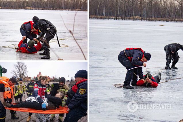 Спасатели вытащили пострадавшего на берег