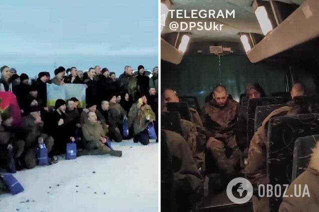 Пели гимн Украины: в сети показали кадры возвращения украинских пограничников из плена. Видео