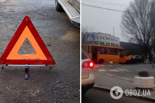 Зіткнулись легковик та маршрутка