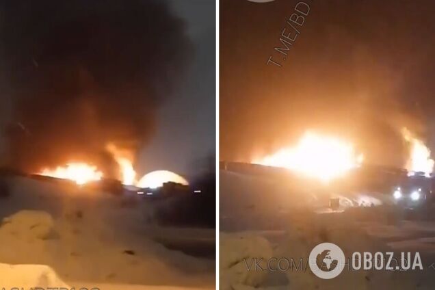 В Уфе вспыхнули склады химического завода, принадлежащего крупнейшему в РФ поставщику реагентов и оборудования. Видео