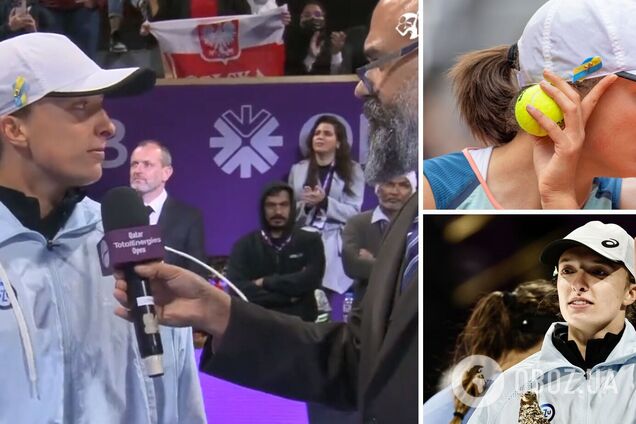 Лучшая теннисистка планеты, выиграв турнир, призвала поддержать Украину. Стадион в Катаре ответил овациями. Видео