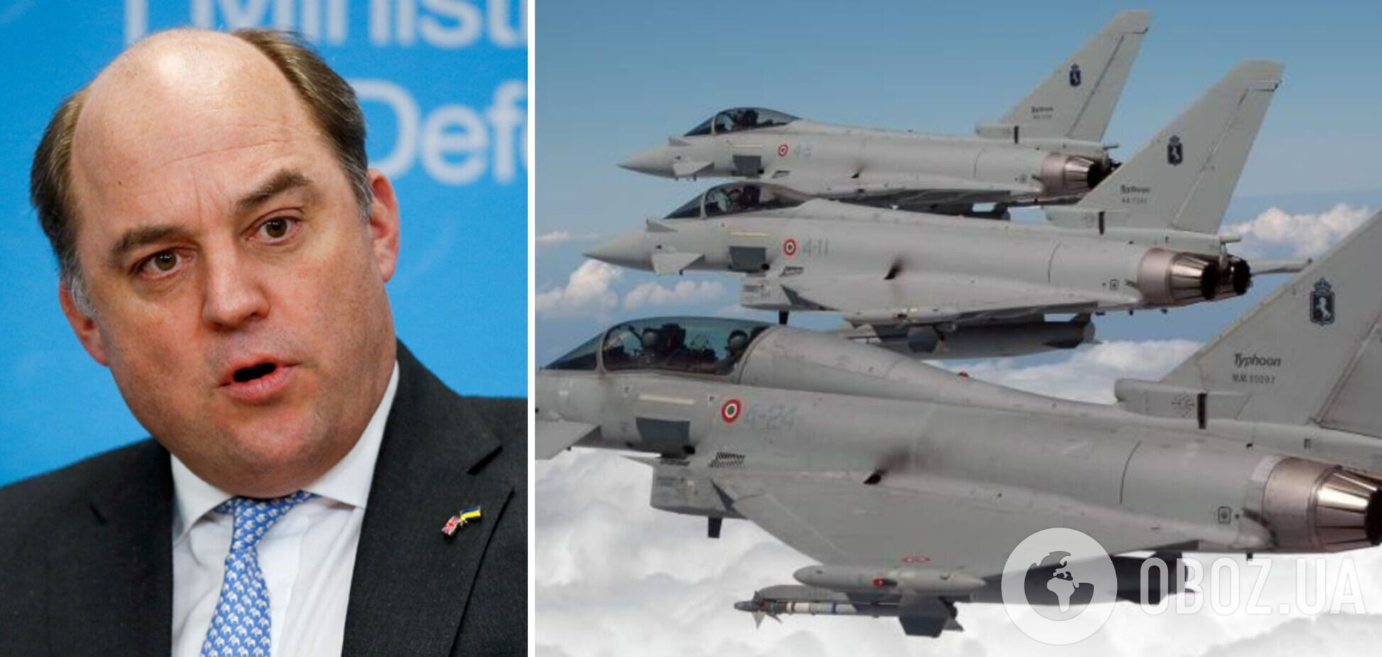 'Быстрых поставок не будет': Уоллес заявил, что истребители Eurofighter могут предоставить Украине после войны