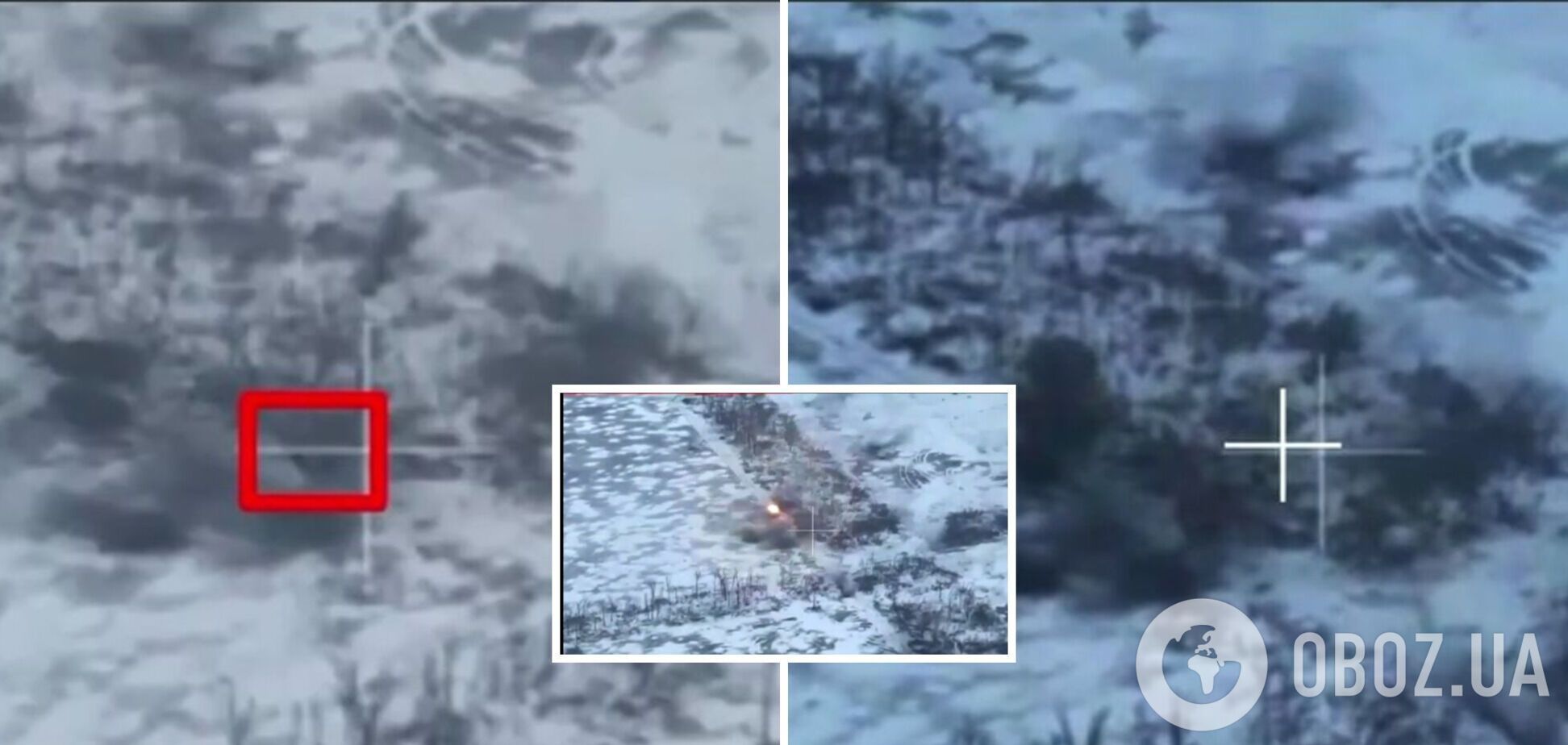 Захисники показали відео знищення двох російських танків