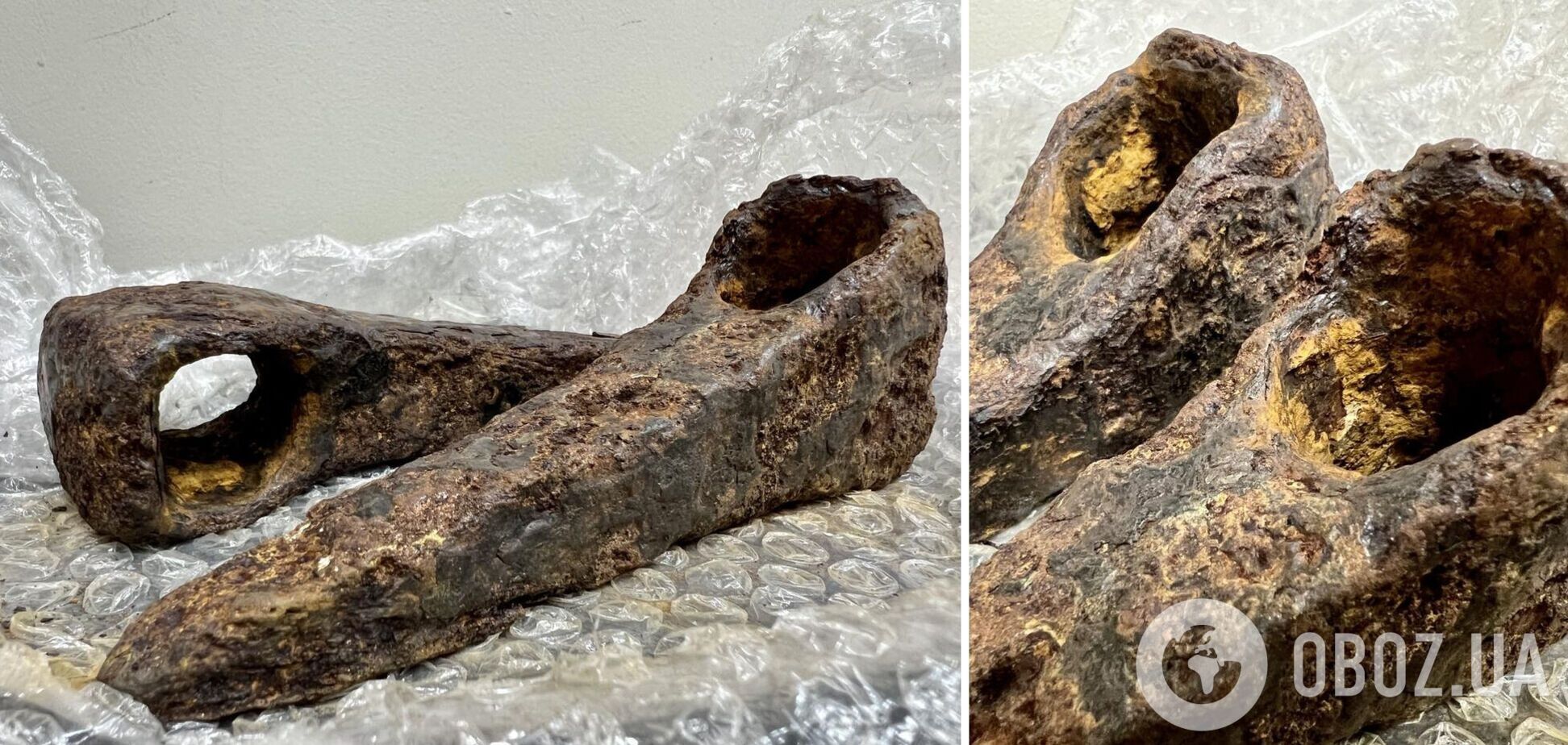 В посылке нашли средневековые орудия труда