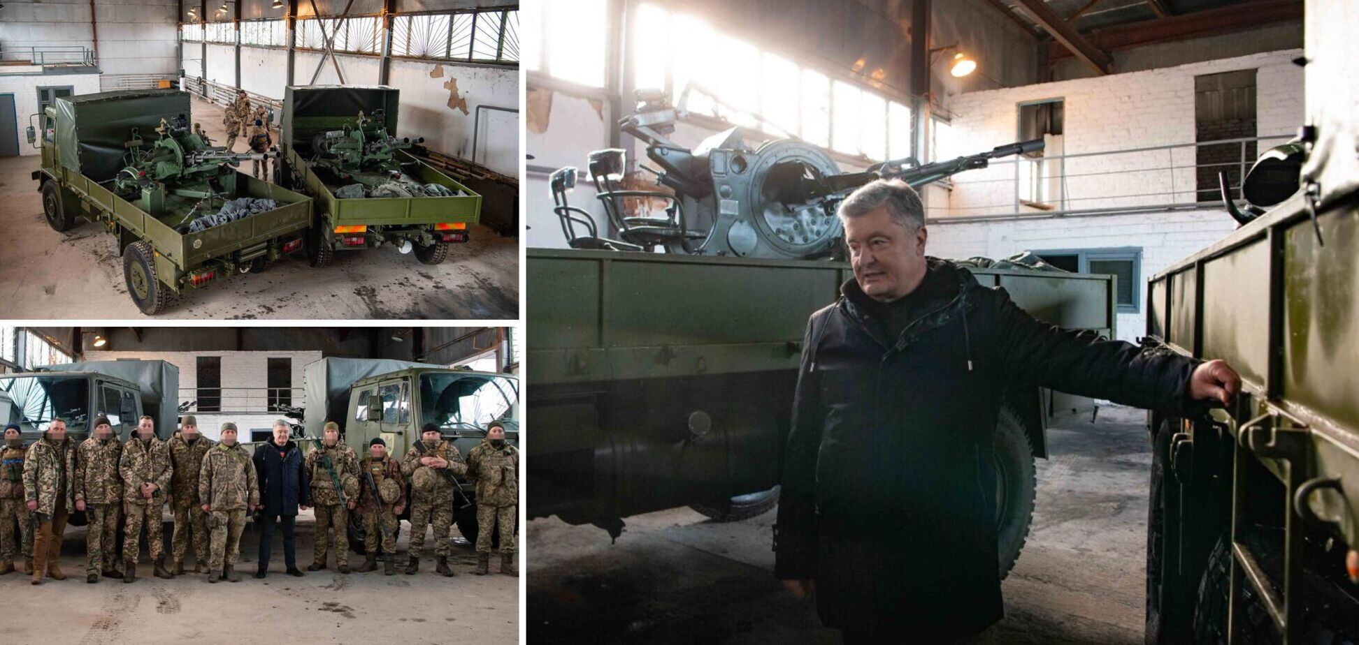 Порошенко передал два 'антишахедных' DAF батальону ТрО, прикрывающему Киев