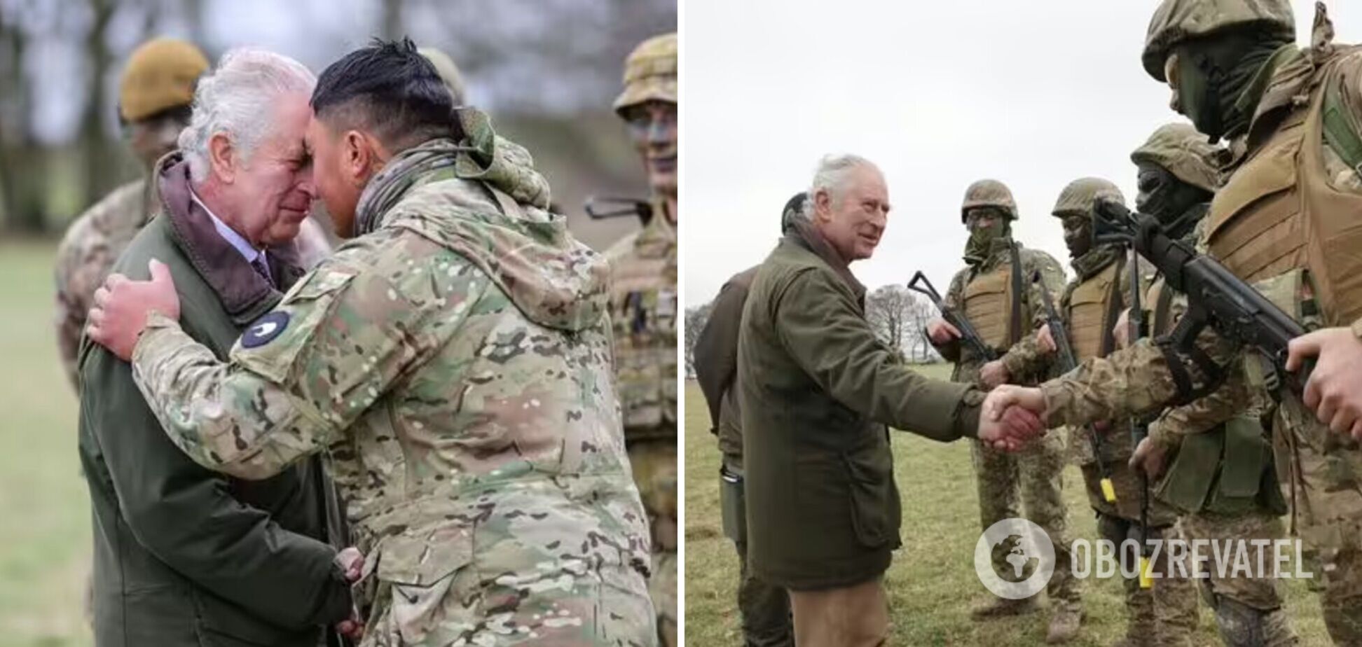 Чарльз III посетил украинских военных, проходящих обучение в Британии. Фото и видео