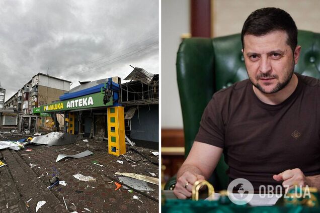 'Российская жестокость не имеет предела': Зеленский отреагировал на удар оккупантов по многоэтажке и остановке в Херсоне. Фото и видео