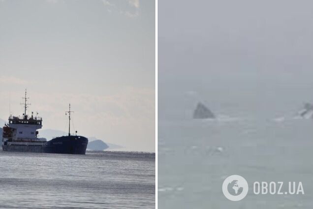 У Чорному морі затонув російський суховантаж: судно розвалилося навпіл. Відео