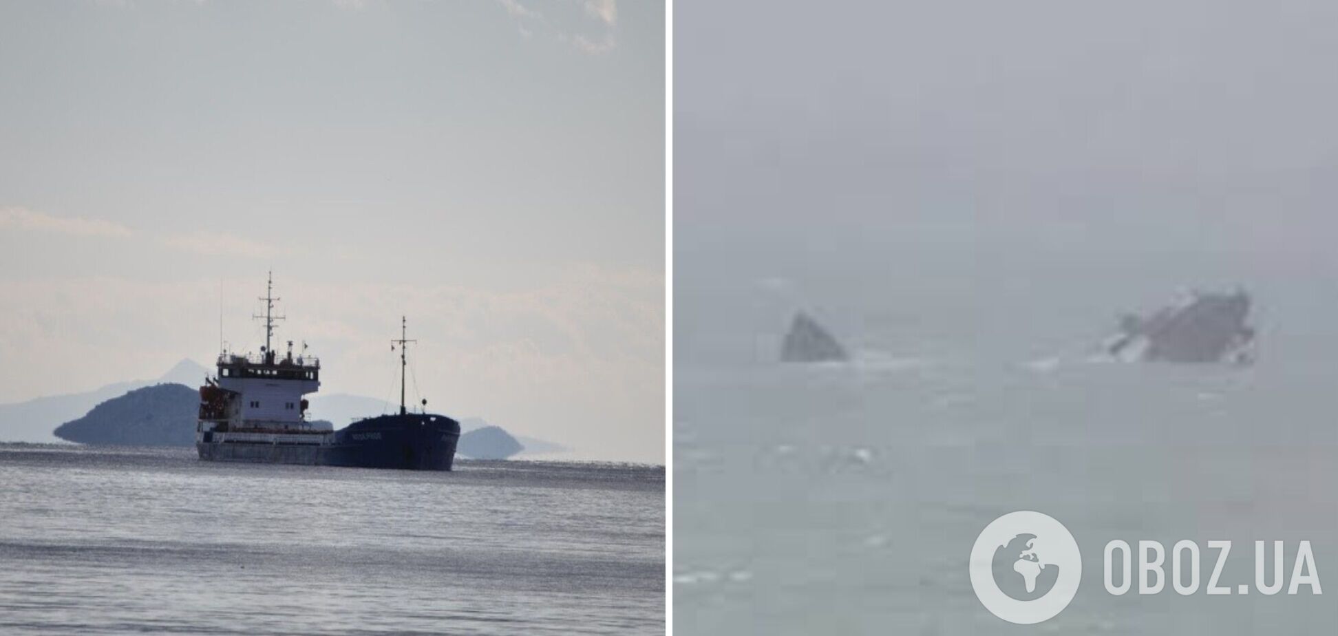 В Черном море затонул российский сухогруз: судно развалилось пополам. Видео