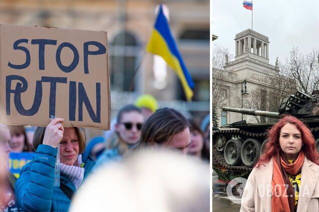 Навели дуло на посольство РФ: 'Пташка' с 'Азовстали' на танке спела 'Червону калину' и разозлила россиян