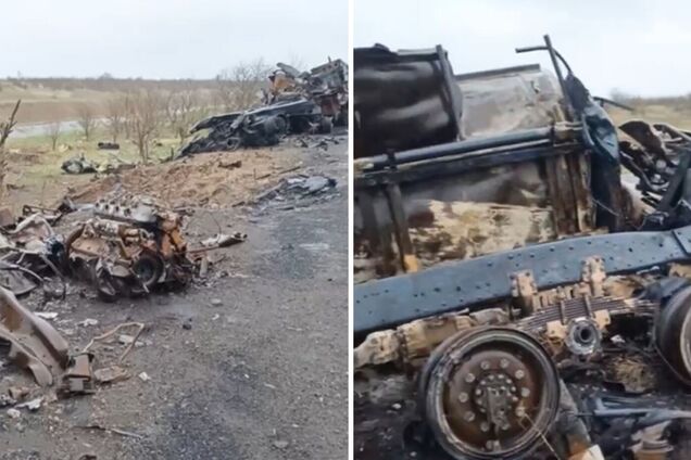 Місце розгрому армії РФ 24 лютого 2022 року на Херсонщині