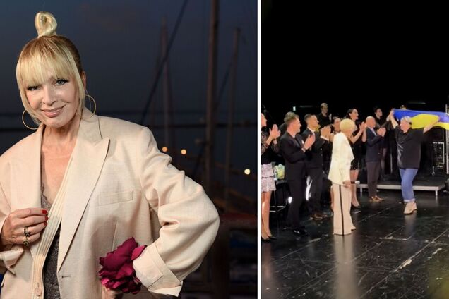 Під час концерту Лайми Вайкуле в Ізраїлі на сцену вийшла українська хореографиня із синьо-жовтим прапором. Відео