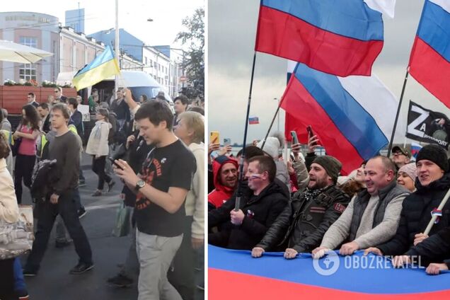 За 9 років з’явилася прірва: росіяни, які масово протестували проти війни в 2014 році, зараз закликають вбивати українців. Відео