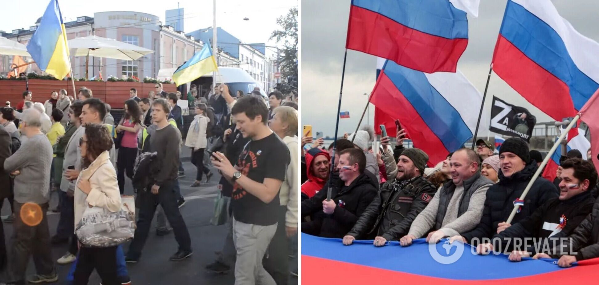 За 9 лет появилась пропасть: россияне, массово протестовавшие против войны в 2014 году, сейчас призывают убивать украинцев. Видео