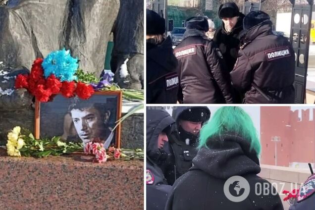 В городах РФ прошли акции памяти Бориса Немцова, убитого 8 лет назад. Фото и видео