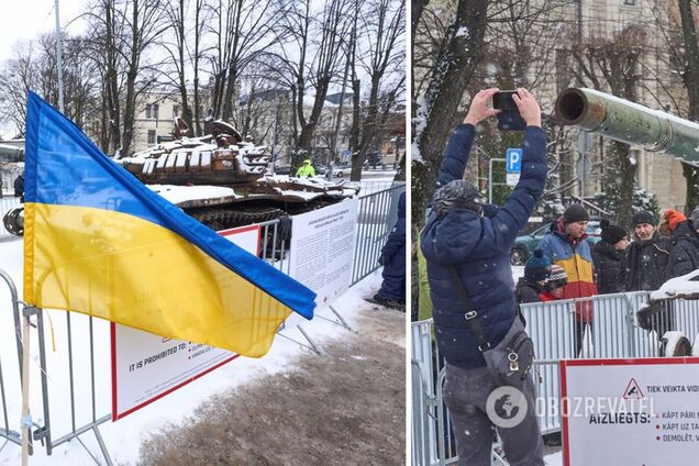 У Латвії відкрили виставку підбитих в Україні російських танків у 'знаковий' момент. Фото