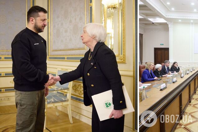 Треба ще більше санкцій, щоб Росія не могла фінансувати війну: Зеленський у Києві зустрівся з міністром фінансів США. Відео