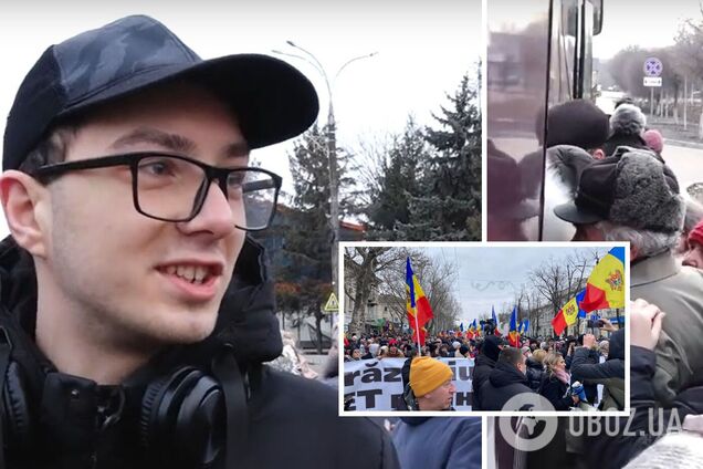 'Не понимаю вашего языка, я из России': на антиправительственный митинг в Кишинев привезли 'настоящих молдаван'. Видео