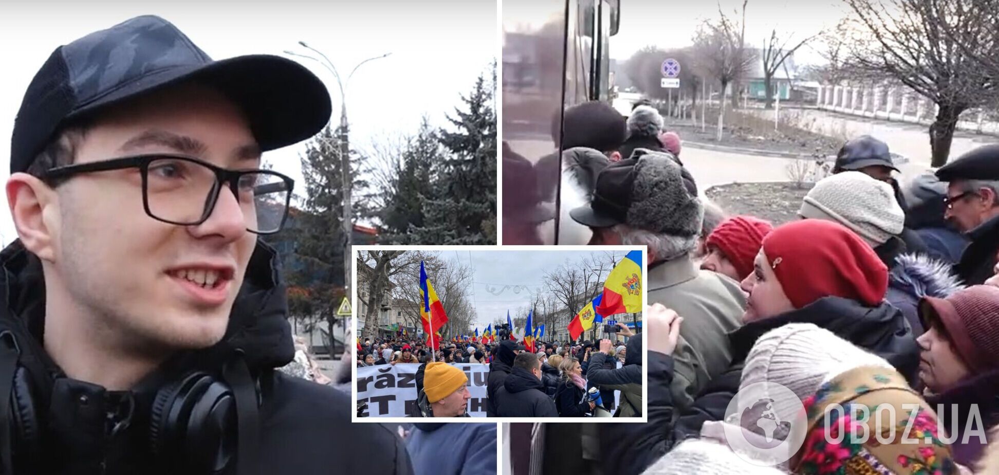 'Не розумію вашої мови, я з Росії': на антиурядовий мітинг у Кишинів привезли 'справжніх молдован'. Відео