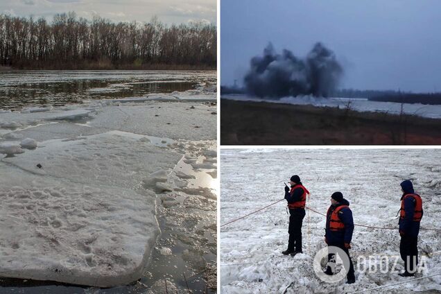 Специалисты будут взрывать ледовую пробку на реке Десна