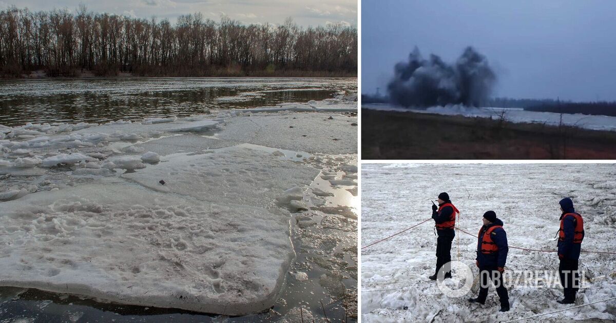 На Киевщине 3 февраля будут слышны взрывы: саперы будут подрывать ледовую пробку на реке Десна