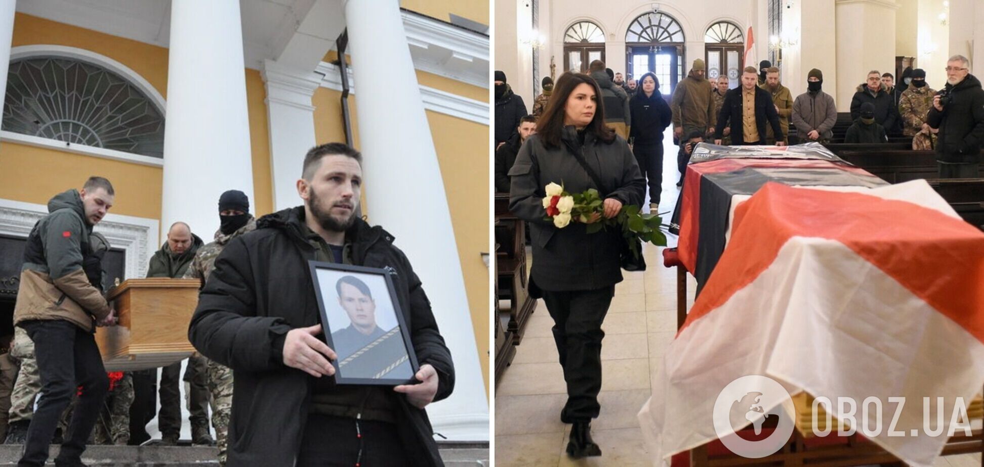 В Киеве простились с белорусским добровольцем и политзаключенным Эдуардом Лобовым. Фото