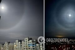 Українці спостерігали рідкісне природне явище, в якому побачили містичний знак для окупантів. Фото з Києва та інших міст