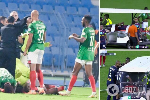 Вылетел из машины. Медики потеряли травмированного футболиста, пока везли с поля. Видео