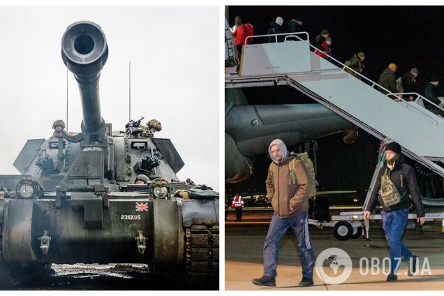 Украинские военные прибыли в Британию на обучение с САУ AS90. Фото