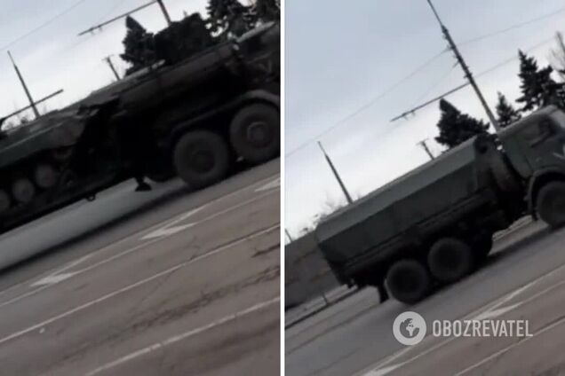 Готовятся к контрнаступлению ВСУ? Оккупанты перебросили из Мариуполя танки с боеприпасами. Видео