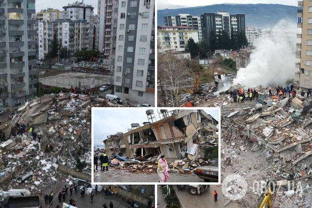 Будинки падали за лічені секунди: з’явилися кадри обвалення будівель під час землетрусу в Туреччині