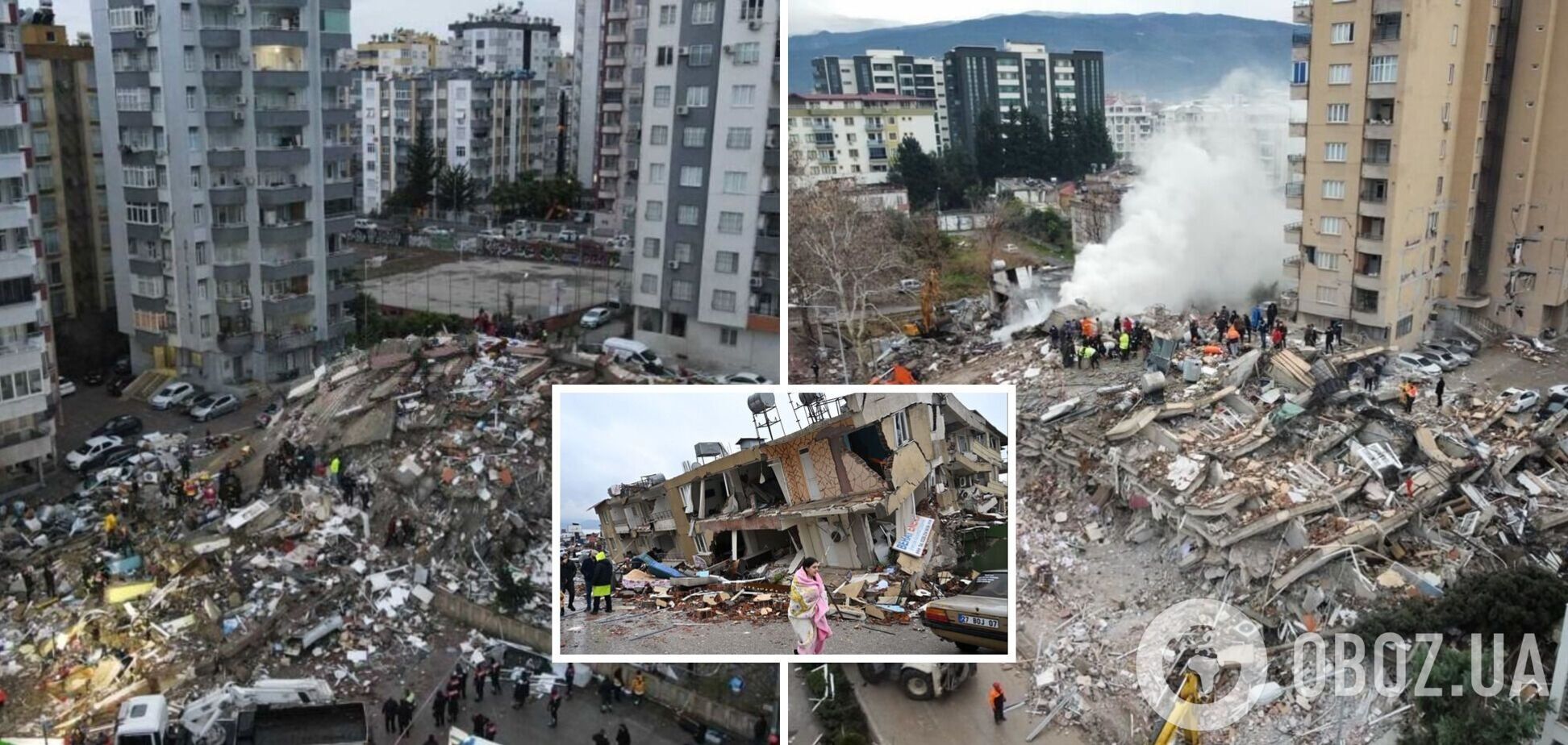 Будинки падали за лічені секунди: з’явилися кадри обвалення будівель під час землетрусу в Туреччині