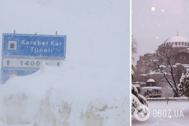 Турцию накрыли аномальные снегопады: дети не пошли в школы, отменены почти 200 рейсов
