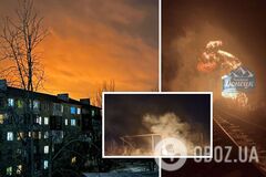 В оккупированной Макеевке 'бавовна' на газопроводе: столб огня виден из Донецка. Фото и видео