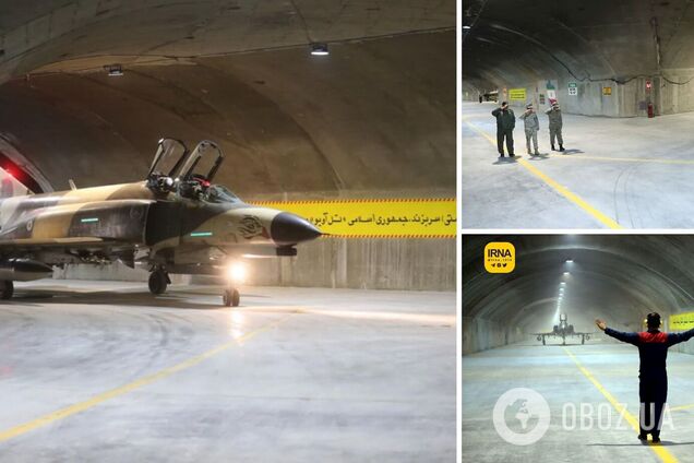 В Ірані вперше показали підземну базу ВПС 'Огаб-44' для літаків і БПЛА. Фото і відео