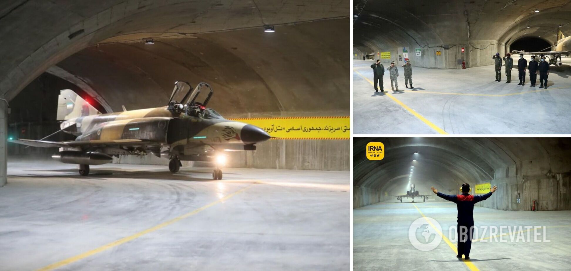 В Иране впервые показали подземную базу ВВС 'Огаб-44' для самолетов и БПЛА. Фото и видео