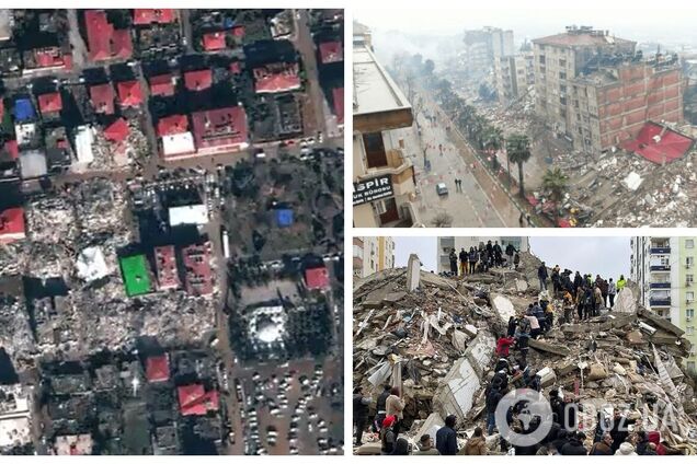 Дома превратились в руины: масштаб разрушений в результате землетрясения в Турции показали на спутниковых фото