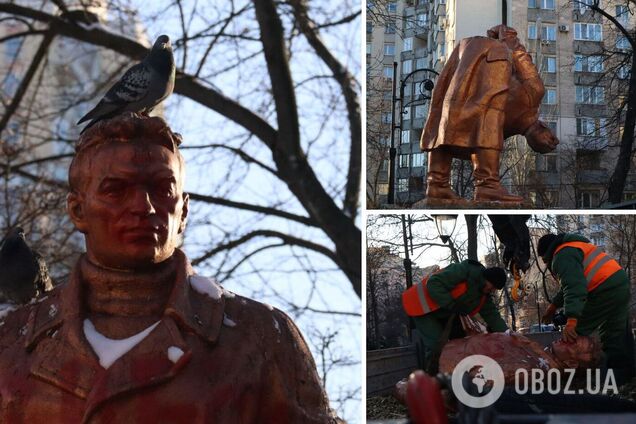 Закінчення робіт зустріли оплесками: у Києві демонтували пам’ятник Чкалову. Фото та відео