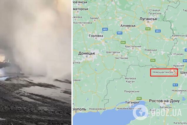 В России вспыхнул мощный пожар на территории нефтеперерабатывающего завода, валит дым. Видео