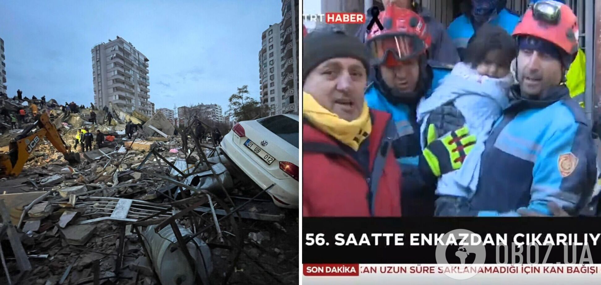 Справжнє диво: в Туреччині через 56 годин після землетрусу з-під завалів врятували півторарічного хлопчика. Відео