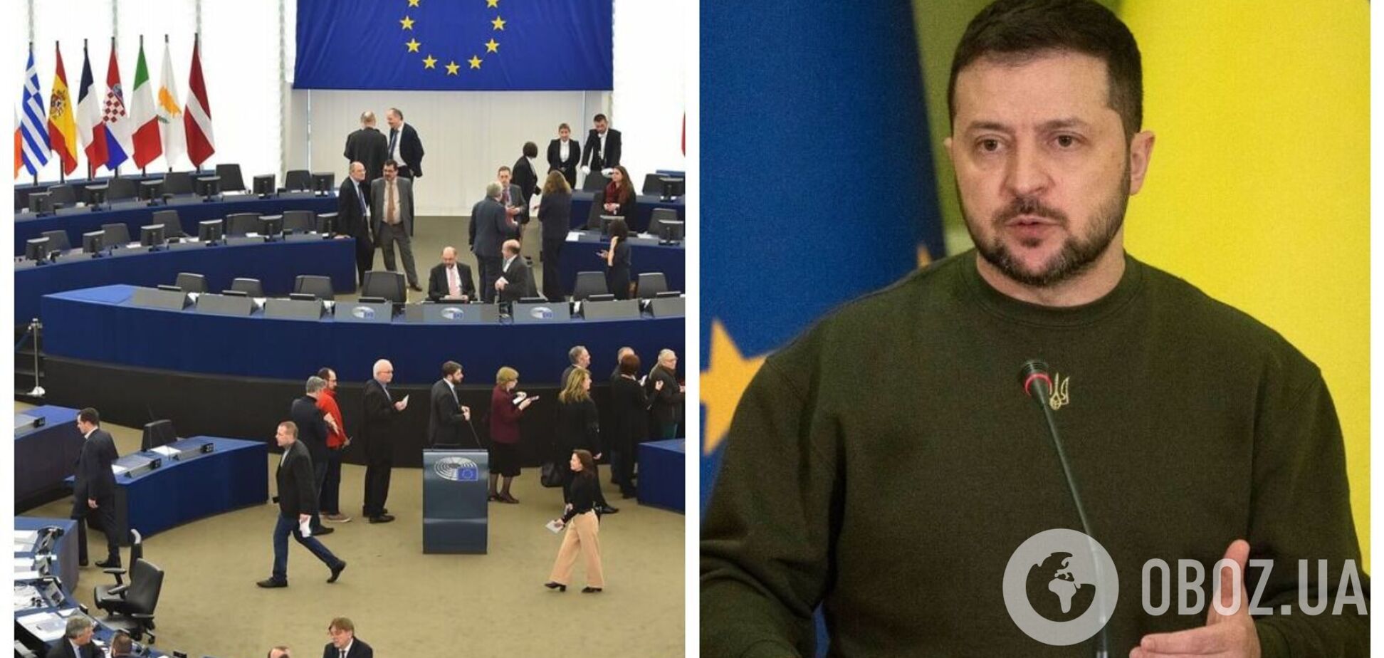 Зеленский начал выступление в Европарламенте, в здании прозвучал гимн Украины. Фото, видео и все подробности