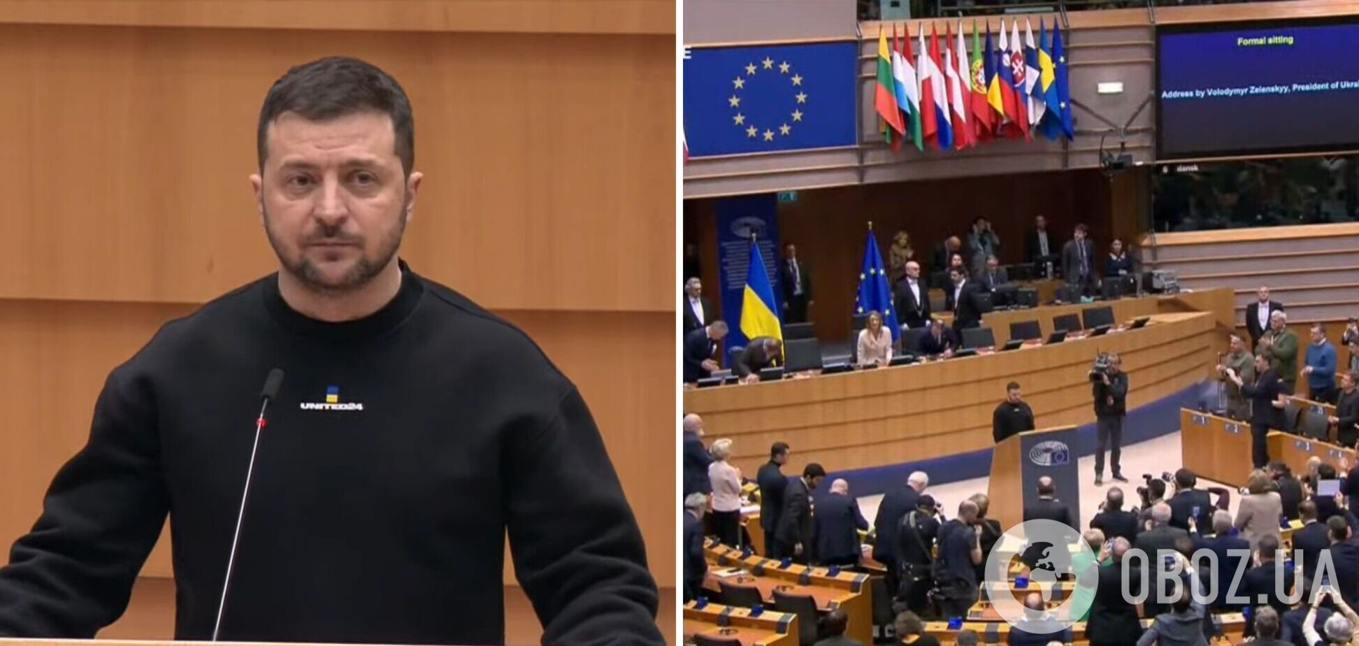 Зеленський не стримав емоцій під час виступу в Європарламенті. Фото і відео