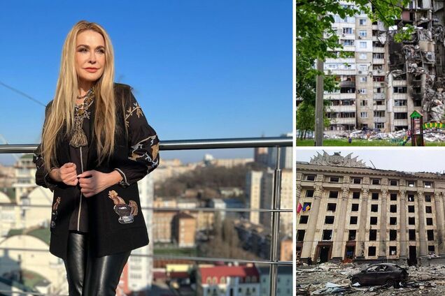 Сумська приїхала у багатостраждальний Харків та показала руйнування в місті