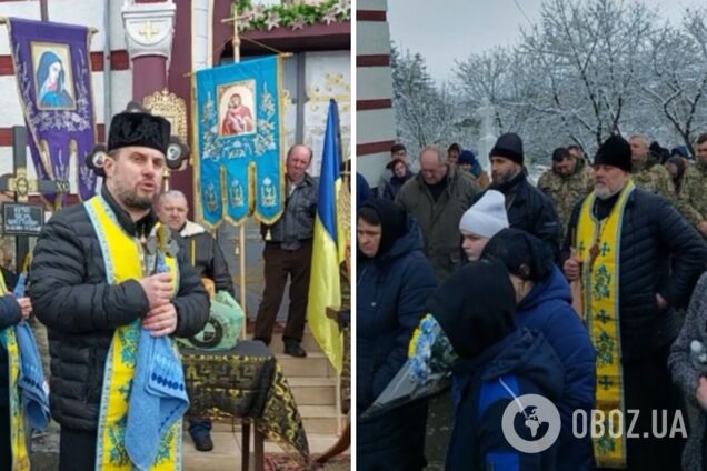 На Буковине священник УПЦ МП не дал отпеть погибшего Героя в храме: прощальную церемонию пришлось проводить у дверей. Видео