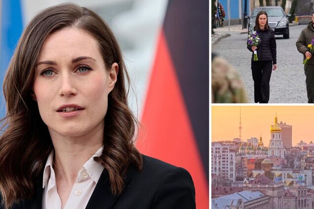 Прем'єр-міністерка Фінляндії прибула з візитом до України і разом із Зеленським вшанувала памʼять 'Да Вінчі'. Фото