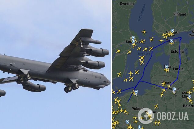 Ядерный бомбардировщик США в сопровождении польских истребителей пролетел вдоль границы России