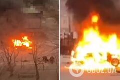 Взрыв слышал весь город: в оккупированном Мелитополе взорвали автомобиль. Фото