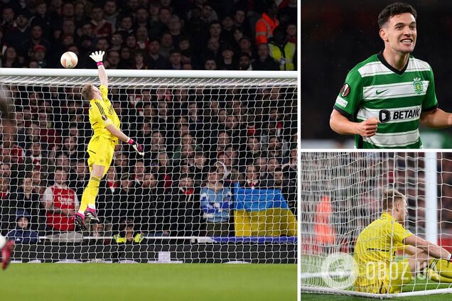 Гол года в Лиге Европы. 'Арсенал' пропустил невероятный мяч с центра поля. Видео